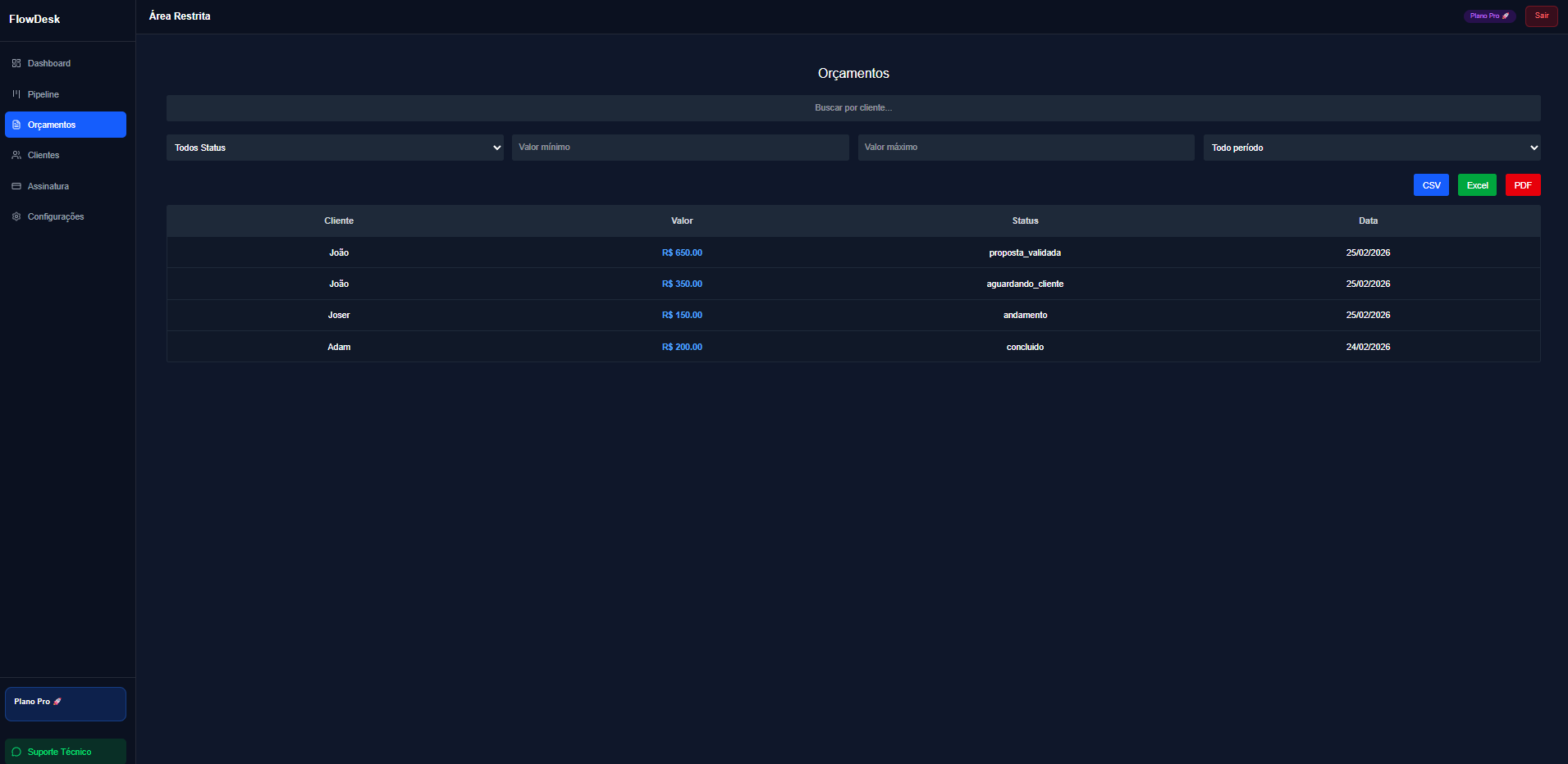 Geração de PDF Profissional